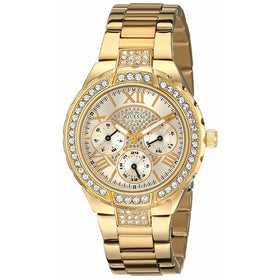 GUESS Women's U0111L2 Sparkling Hi-Energy Mid-Size Gold-Tone Watch