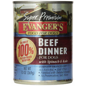 Evanger's Gold Super Premium Grain Free Beef Dinner for Dogs, 12.8-ounce, 12 pack