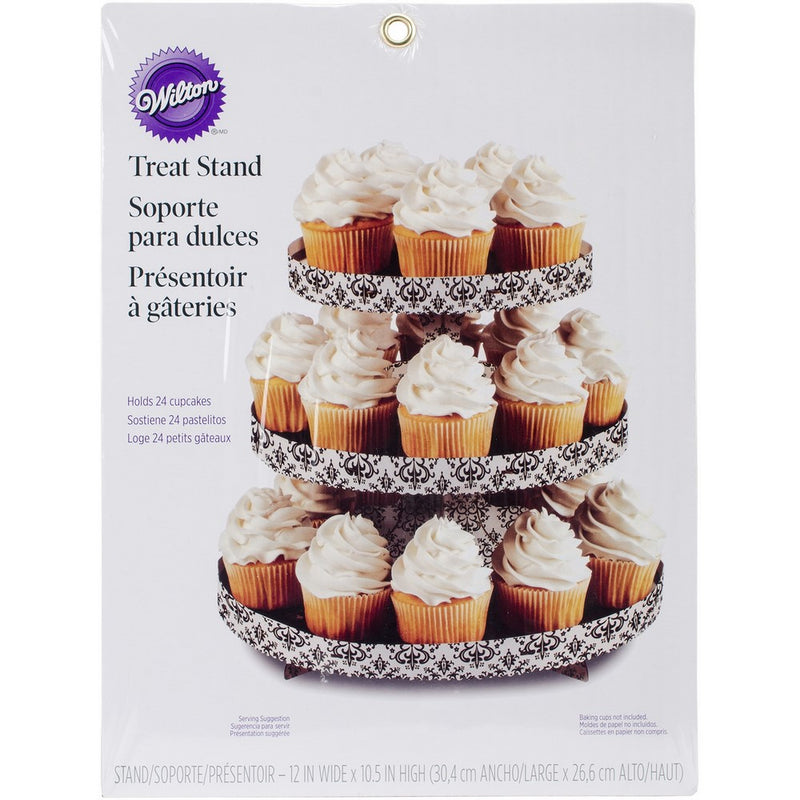Wilton 1512-0703 1 Count Treat/Cake Stand, Damask