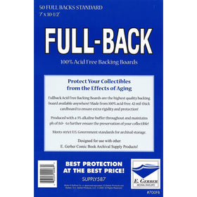 E. Gerber Full Back Boards - Standard - 50ct Pack