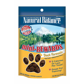 Natural Balance Mini Rewards Dog Treats, Duck Formula, 4-Ounce