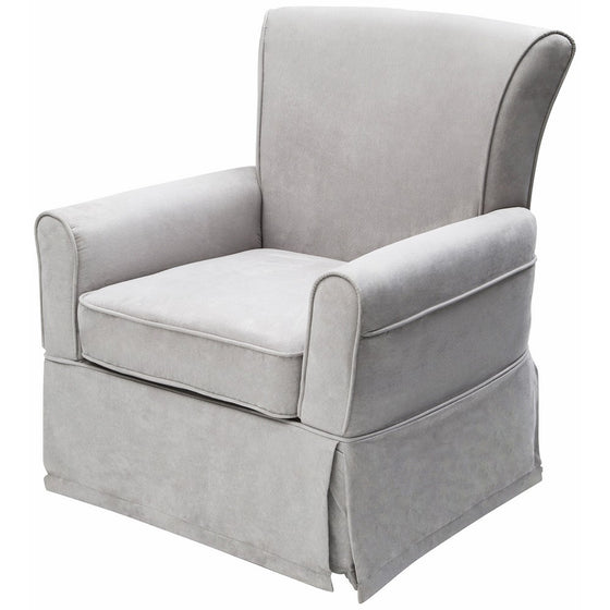 Delta Furniture Benbridge Upholstered Glider Swivel Rocker Chair, Dove Grey