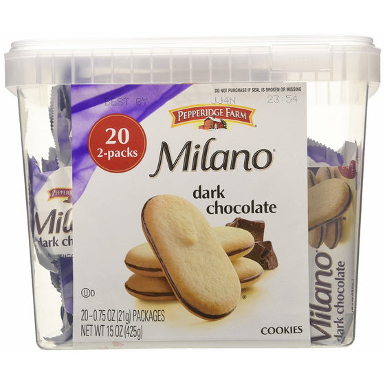Pepperidge Farm Milano Dark Chocolate Cookies: 15 Oz