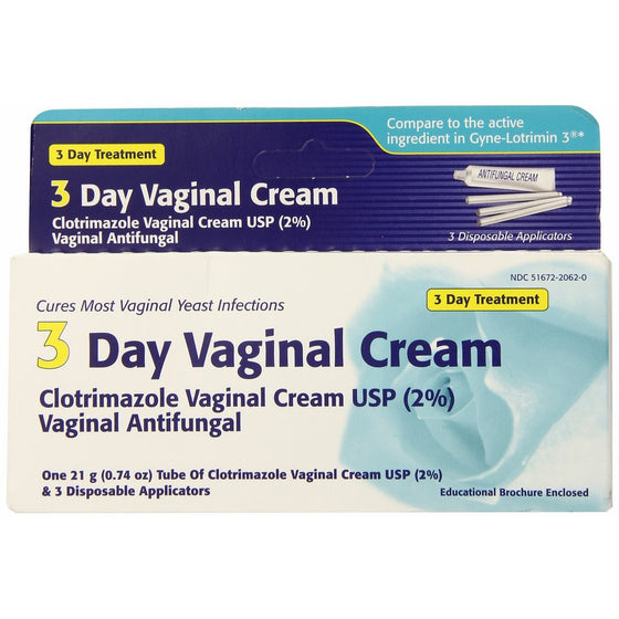 Clotrimazole 3 -Day Vaginal Cream - 0.74 Oz