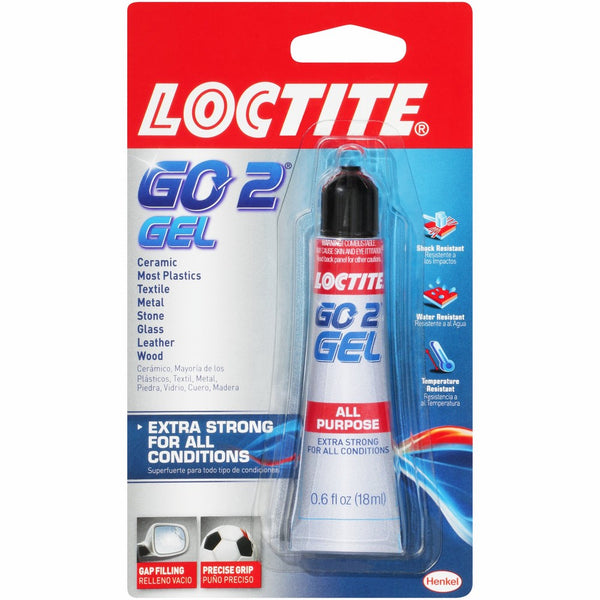 Loctite Go2 Gel Clear Adhesive .60-Fluid Ounce Tube (1832982)