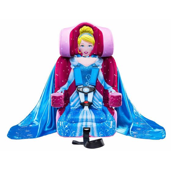 KidsEmbrace Cinderella Booster Car Seat, Disney Combination Seat, 5 Point Harness with Cape, Pink, 40000CIN