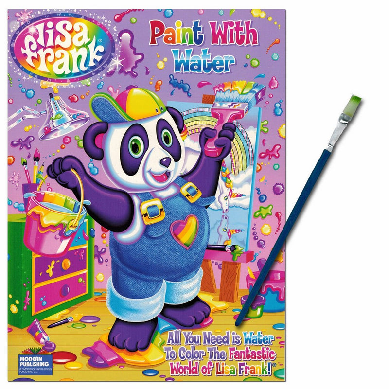 Lisa Frank Paint With Water Book with Green-Tip Paint Brush