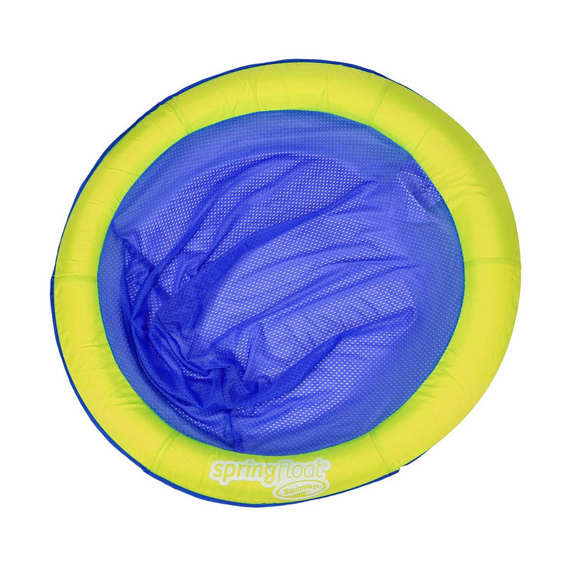 SwimWays Spring Float Papasan Pool Chair, Lime / Dark Blue