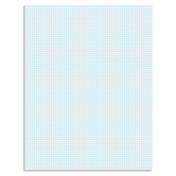 TOPS Quadrille Pad, Gum-Top, 8-1/2 x 11 Inches, Quad Rule, White Paper, 50 Sheets per Pad (33081)