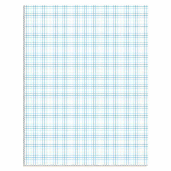 TOPS Quadrille Pad, Gum-Top, 8-1/2 x 11 Inches, Quad Rule, White Paper, 50 Sheets per Pad (33081)