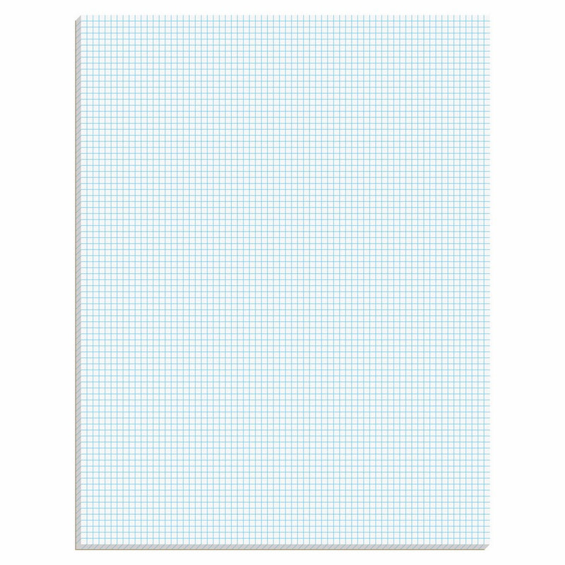 TOPS Quadrille Pad, Gum-Top, 8-1/2 x 11 Inches, Quad Rule, White Paper, 50 Sheets per Pad (33081)