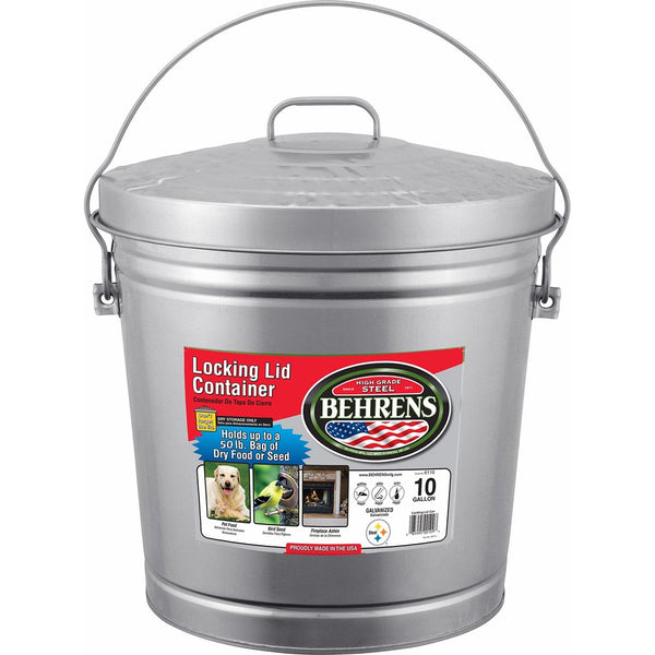 Behrens 6110 10-Gallon Locking Lid Can