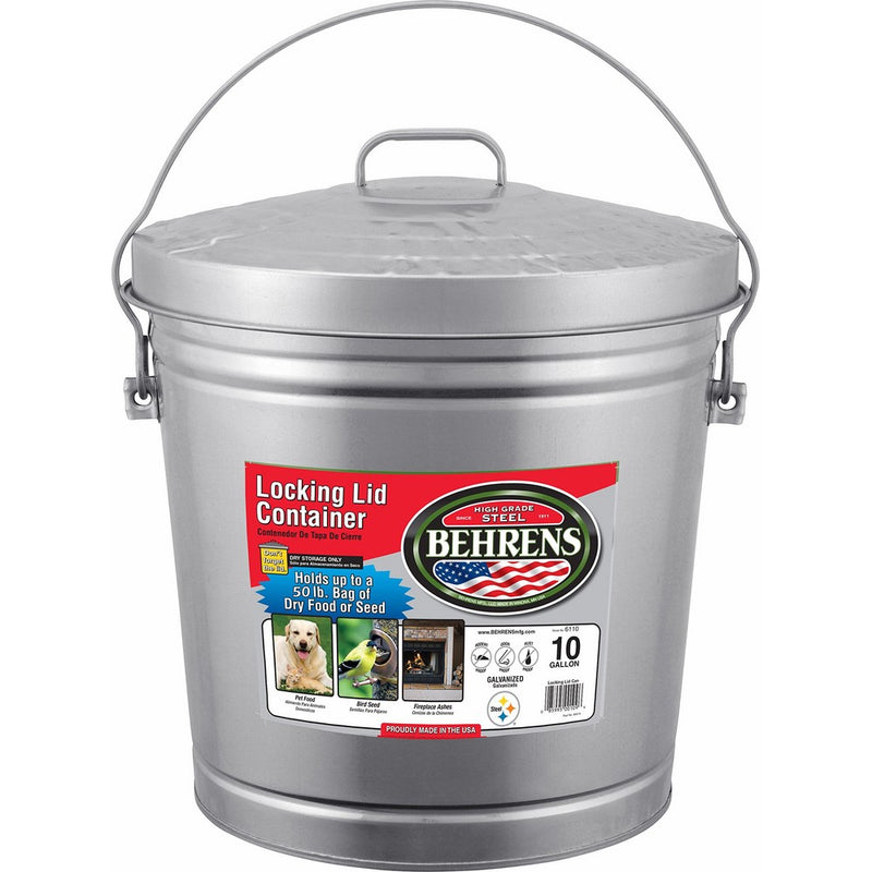 Behrens 6110 10-Gallon Locking Lid Can