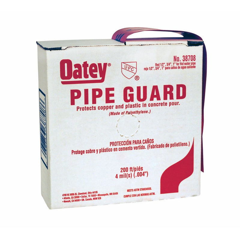 Oatey 38708 4 Mil-Pipe Guard, Red, 200-Feet per Carton 1/2-Inch, 3/4-Inch, 1-Inch