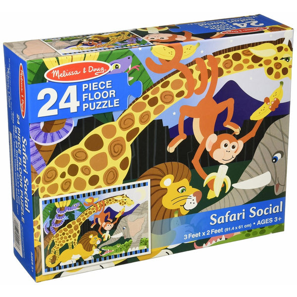 Melissa & Doug Safari Social Jumbo Jigsaw Floor Puzzle (24 pcs, 2 x 3 feet)