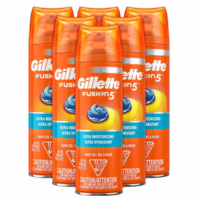 Gillette Fusion HydraGel Shave Gel Moisturizing 7 oz (Pack of 6)