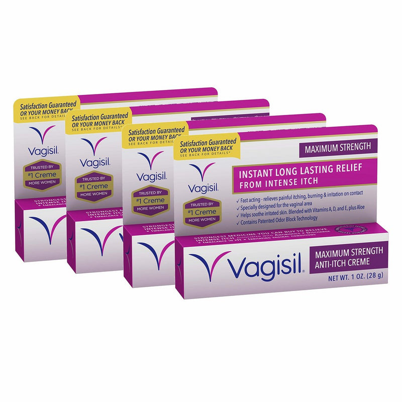 Vagisil Maximum Strength Anti-Itch Creme 1 oz (Pack of 4)