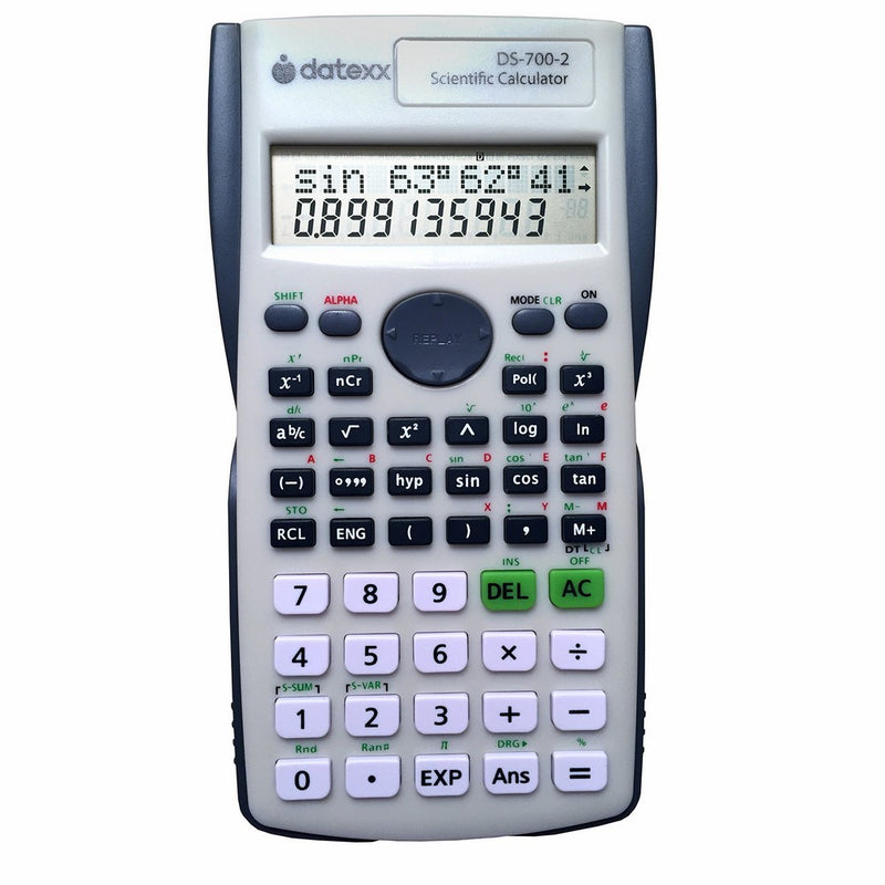 Datexx DS-7002 Two Line Scientific Calculator, 200 functions for Scientific and Algebraic Calculation