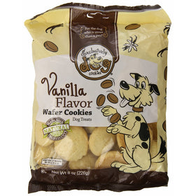 Exclusively Dog Wafer Cookies-Vanilla Flavor, 8-Ounce Package