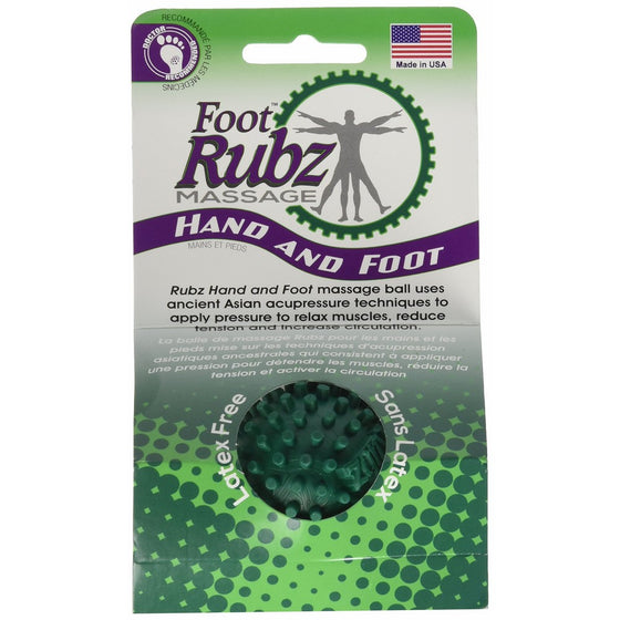 Due North Foot Rubz Foot Hand and Back Massage Ball, Relief from Plantar Fasciitus, Green