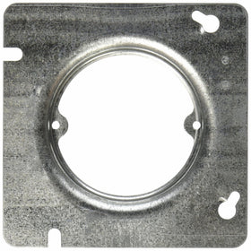 Hubbell-Raco 829 Raised 1/2-Inch Drawn Square Mud Ring for Fixtures with Open Ears, 4-11/16-Inch