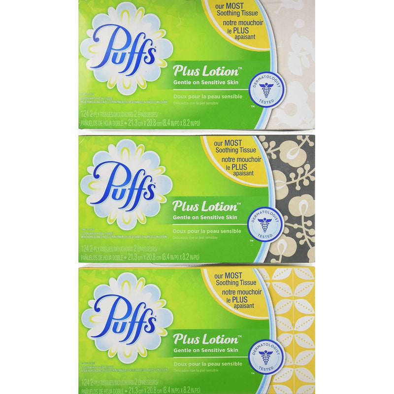 Puffs Plus Lotion Facial Tissues - 124 ct - 3 pk