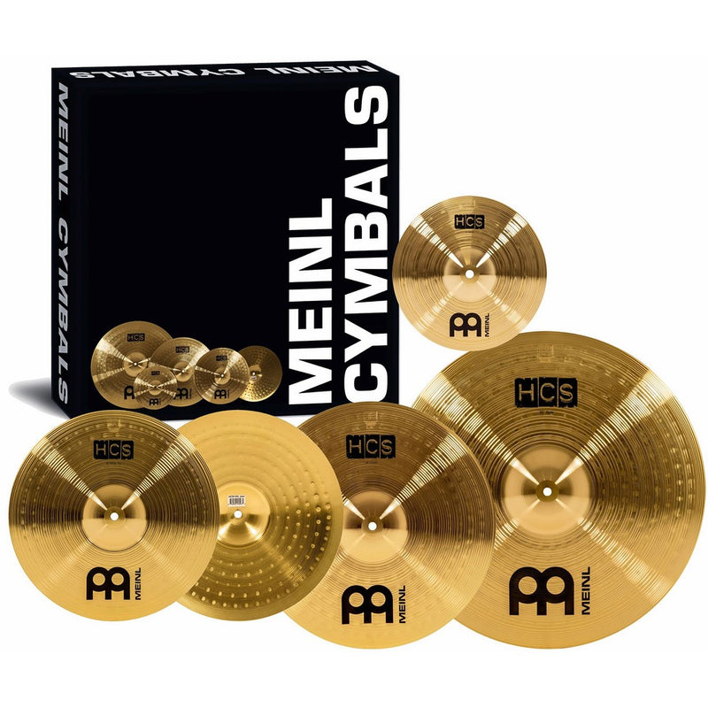 Meinl Cymbals HCS14162010 HCS Pack Cymbal Box Set with 14" Hi-Hat Pair, 16" Crash, 20" Ride, Plus a FREE 10" Splash (VIDEO)