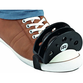 Meinl Percussion (AUTHENTIC VERSION) FJS2S-BK Cajon Player's Foot Tambourine with Steel Jingles (VIDEO)