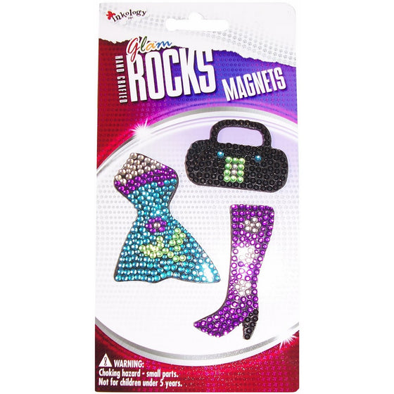 Inkology Glam Rock Girly Magnets (Assorted Designs), 3 Magnets, 586-5