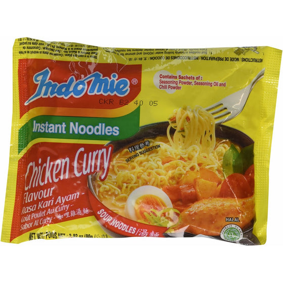 Indomie CHICKEN CURRY 100% HALAL Kari Ayam 2.82oz (80g), Case Pack 30