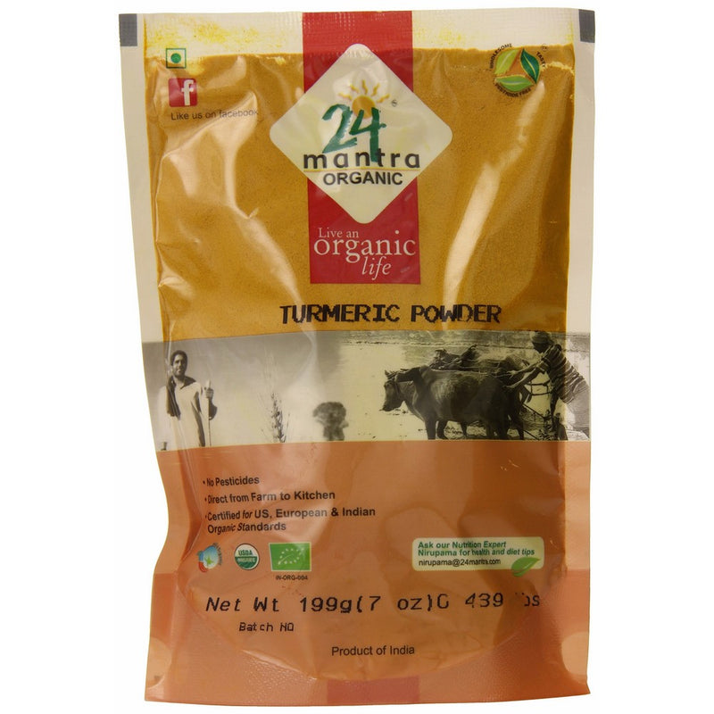 24 Mantra Organic Turmeric Powder, 7 Ounce
