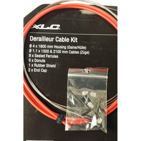 XLC Gear and Cable Housing Kit Red