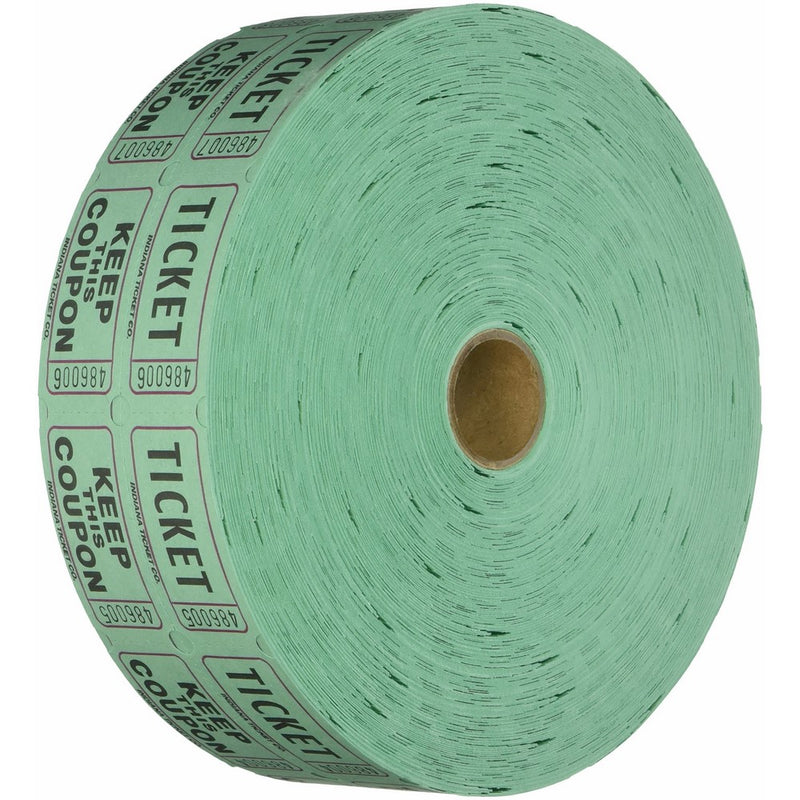 Raffle Tickets 2000 per Roll 50/50: Green