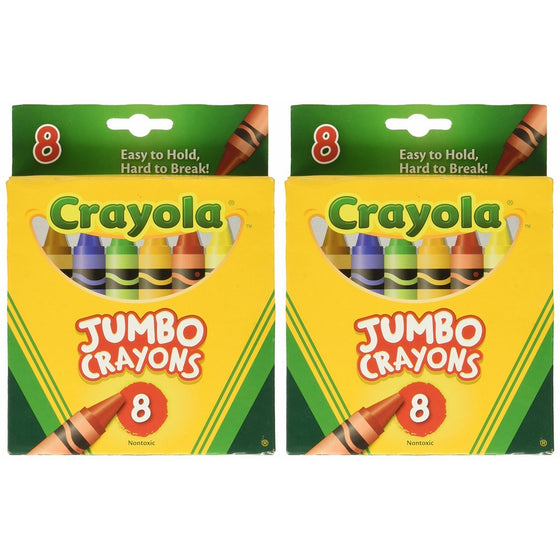 Crayons Jumbo 8ct Peggable Tuck Box [Set of 2]