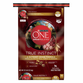 Purina ONE SmartBlend True Instinct Natural With Real Turkey & Venison Adult Dry Dog Food - 27.5 lb. Bag