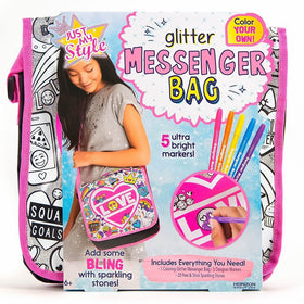 Just My Style Glitter Messenger Bag by Horizon Group USA