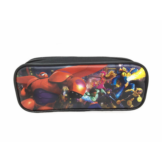 Disney Big Hero 6 Bay Max, Hero, Wasabi, Honey Lemon, Tomago and Fred Brand New 2014 Pencil Case Pouch Bag - Red