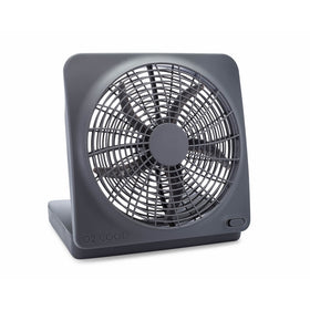 O2COOL 10-Inch Portable Desktop Air Circulation Battery Fan - 2 Speed - Compact Folding & Tilt Design - With AC Adapter