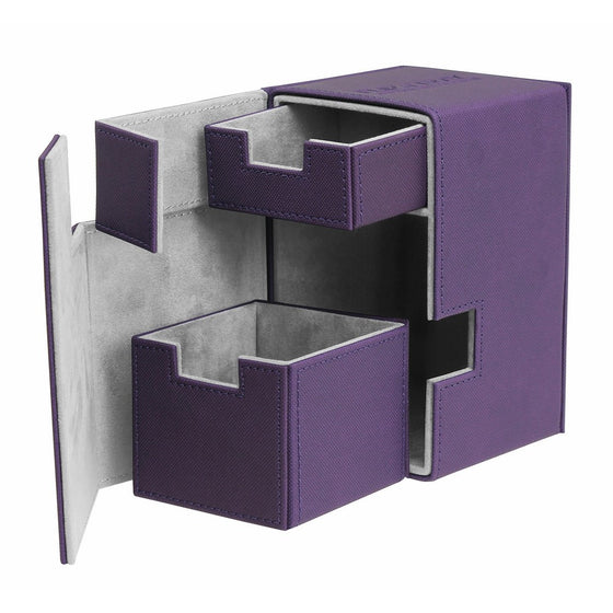 80/100 Card Flip N Tray Xenoskin Deck Case, Purple