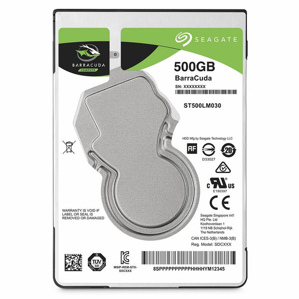 Seagate 500GB BarraCuda SATA 6Gb/s 128MB Cache 2.5-Inch 7mm Internal Hard Drive (ST500LM030)