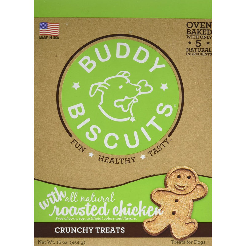 Buddy Biscuits 1 Piece Original Oven Baked Treats with Roasted Chicken, 16 oz