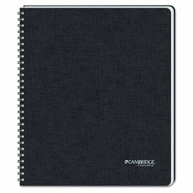 Cambridge Business Notebook with Pocket, Hardbound, 8-1/4 x 11 Inches, Black (06100)