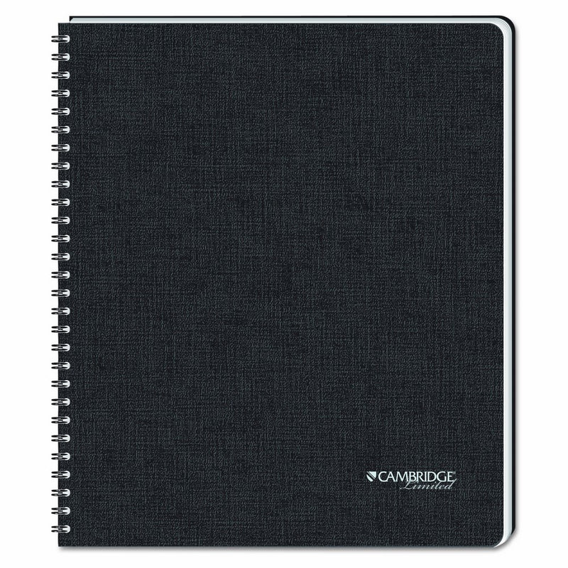 Cambridge Business Notebook with Pocket, Hardbound, 8-1/4 x 11 Inches, Black (06100)