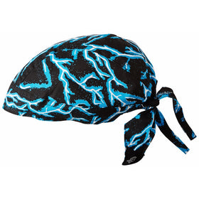 Zanheadgear Z226 Flydanna Bandanna, 100% Cotton, Blue Lightning