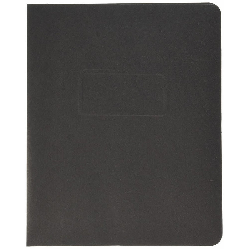 Oxford 57301-05 Two Hole Prong Report Covers, 3 Capacity, Black, 25 per Box