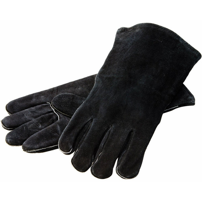 Lodge 14.5” Leather Outdoor Cooking Gloves - Heat Resistant Gloves for Cast Iron Cooking