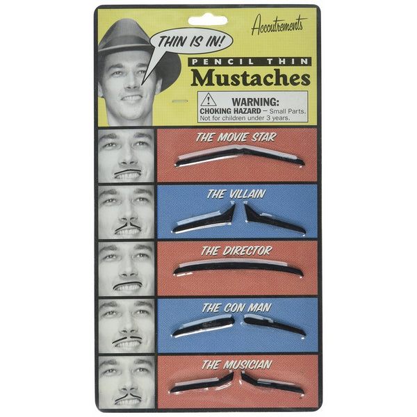 Accoutrements Pencil Thin Mustache Set