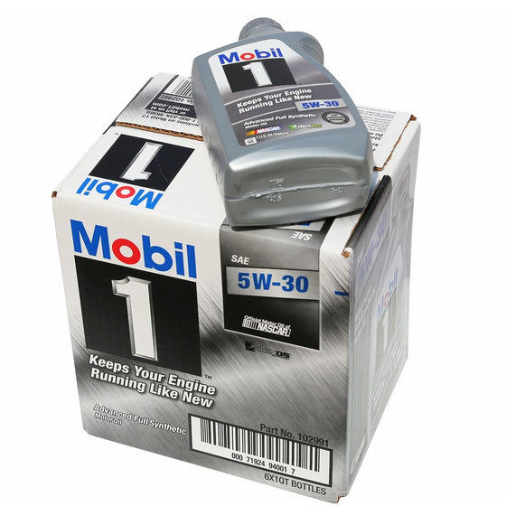 Mobil 1 94001 5W-30 Synthetic Motor Oil - 1 Quart (Pack of 6)