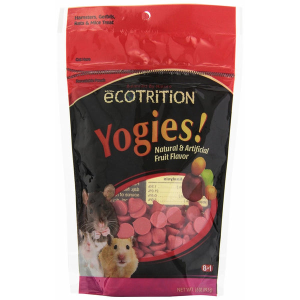 eCOTRITION Yogies Hamster/Gerbil/Rat Treats, Fruit Flavor, 3.5-Ounce