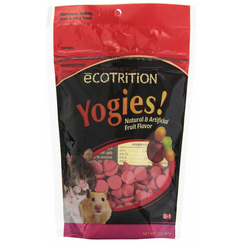 eCOTRITION Yogies Hamster/Gerbil/Rat Treats, Fruit Flavor, 3.5-Ounce